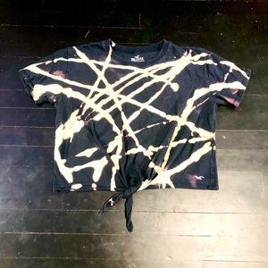 Bleached Hollister Crop Top - 90s Front Knot